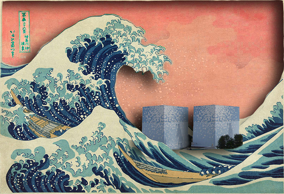 Big Wave at Fukushima by Mr. Okay Cola